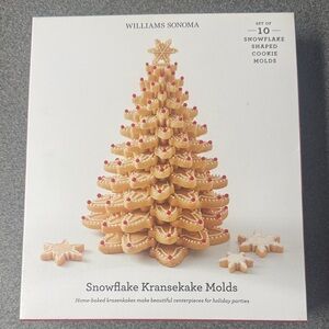 Williams Sonoma Snowflake Kransekake Molds (10 snowflake shaped cookie molds)